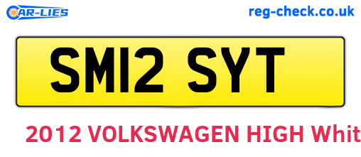 SM12SYT are the vehicle registration plates.