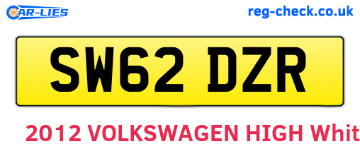 SW62DZR are the vehicle registration plates.