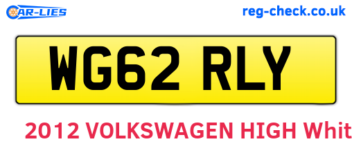 WG62RLY are the vehicle registration plates.