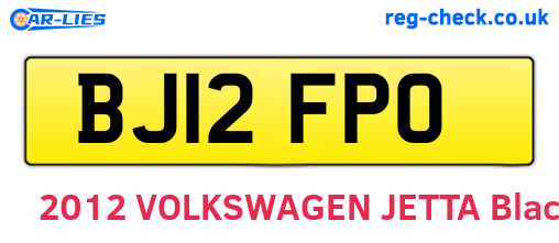 BJ12FPO are the vehicle registration plates.