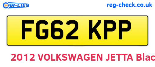 FG62KPP are the vehicle registration plates.