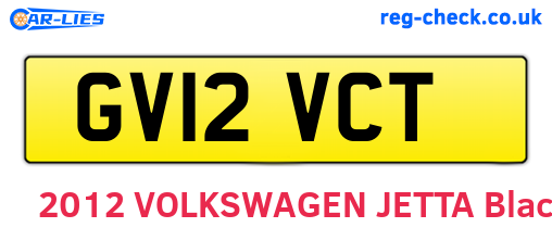 GV12VCT are the vehicle registration plates.
