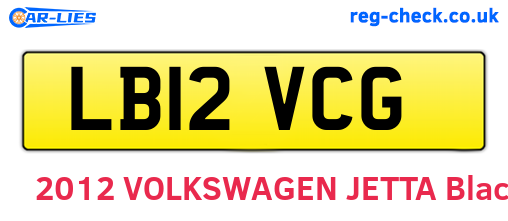 LB12VCG are the vehicle registration plates.