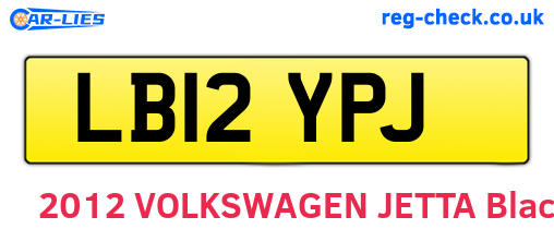 LB12YPJ are the vehicle registration plates.