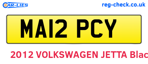 MA12PCY are the vehicle registration plates.