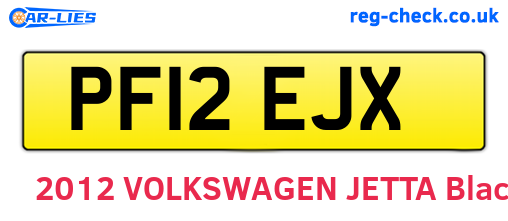 PF12EJX are the vehicle registration plates.