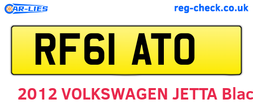 RF61ATO are the vehicle registration plates.