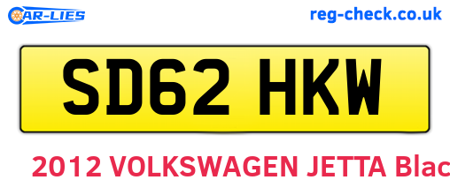SD62HKW are the vehicle registration plates.