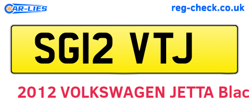 SG12VTJ are the vehicle registration plates.