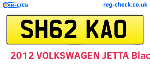SH62KAO are the vehicle registration plates.
