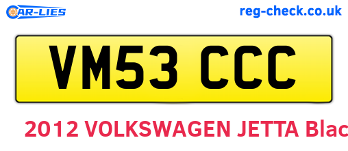 VM53CCC are the vehicle registration plates.
