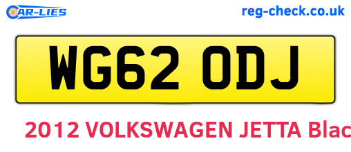 WG62ODJ are the vehicle registration plates.