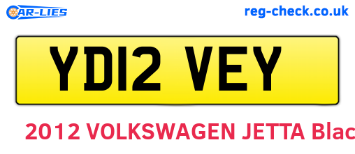 YD12VEY are the vehicle registration plates.