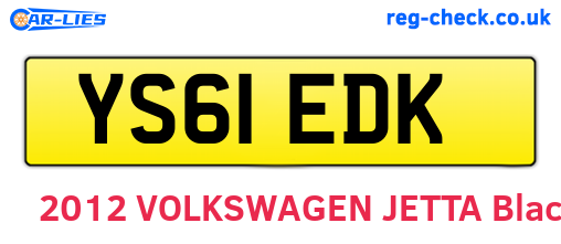 YS61EDK are the vehicle registration plates.