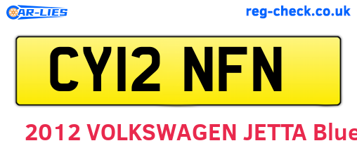 CY12NFN are the vehicle registration plates.