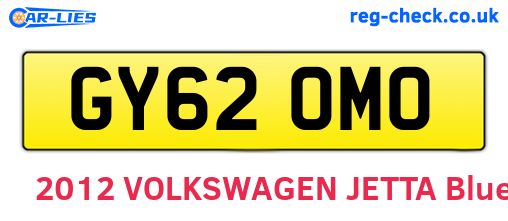 GY62OMO are the vehicle registration plates.