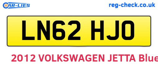 LN62HJO are the vehicle registration plates.