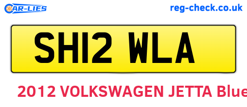 SH12WLA are the vehicle registration plates.