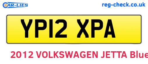YP12XPA are the vehicle registration plates.