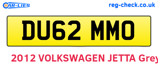 DU62MMO are the vehicle registration plates.