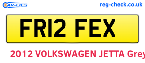 FR12FEX are the vehicle registration plates.