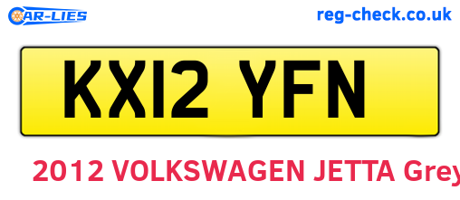 KX12YFN are the vehicle registration plates.