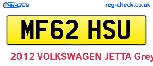 MF62HSU are the vehicle registration plates.