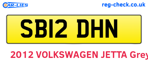 SB12DHN are the vehicle registration plates.