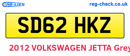 SD62HKZ are the vehicle registration plates.