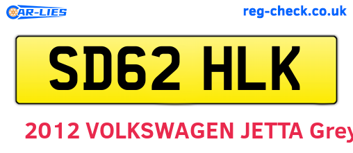 SD62HLK are the vehicle registration plates.
