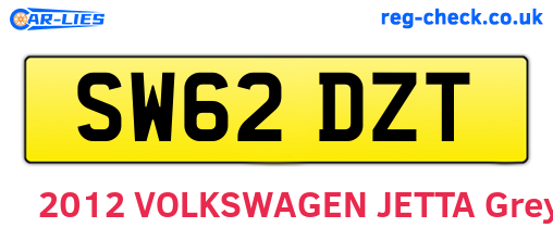 SW62DZT are the vehicle registration plates.