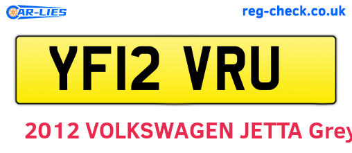 YF12VRU are the vehicle registration plates.