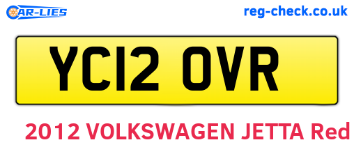 YC12OVR are the vehicle registration plates.