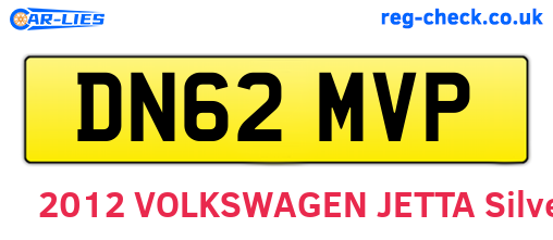 DN62MVP are the vehicle registration plates.