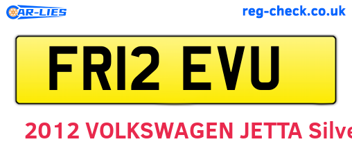 FR12EVU are the vehicle registration plates.