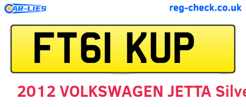 FT61KUP are the vehicle registration plates.