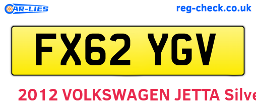 FX62YGV are the vehicle registration plates.