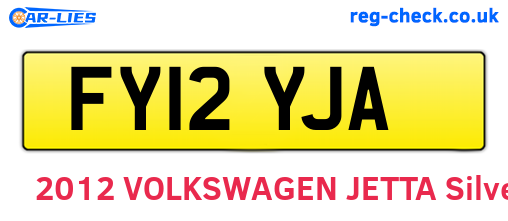 FY12YJA are the vehicle registration plates.