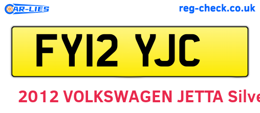 FY12YJC are the vehicle registration plates.
