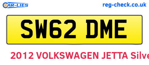 SW62DME are the vehicle registration plates.
