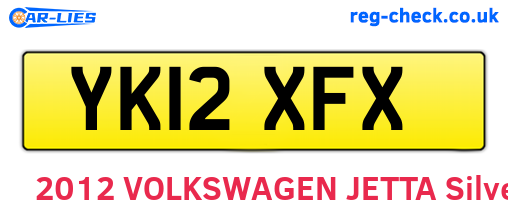 YK12XFX are the vehicle registration plates.