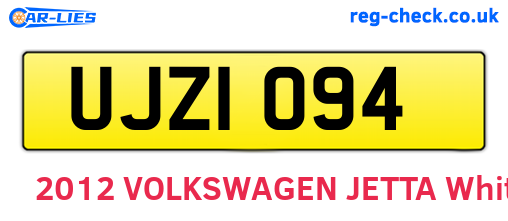 UJZ1094 are the vehicle registration plates.
