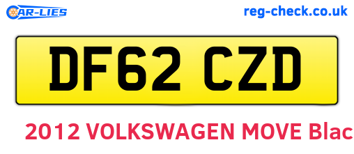 DF62CZD are the vehicle registration plates.