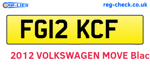 FG12KCF are the vehicle registration plates.