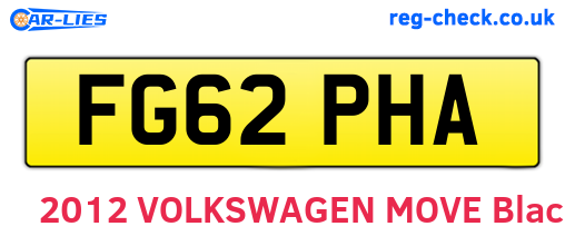 FG62PHA are the vehicle registration plates.