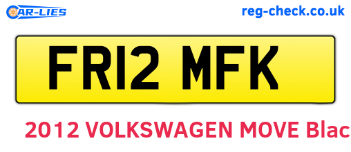 FR12MFK are the vehicle registration plates.