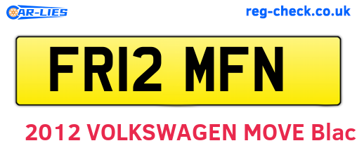 FR12MFN are the vehicle registration plates.