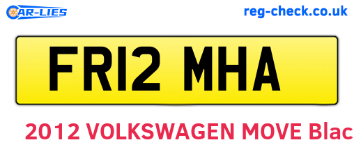 FR12MHA are the vehicle registration plates.