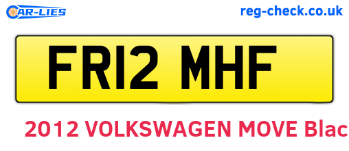 FR12MHF are the vehicle registration plates.