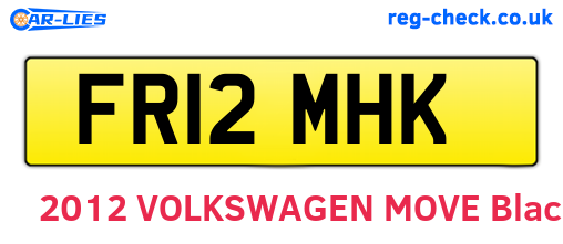 FR12MHK are the vehicle registration plates.